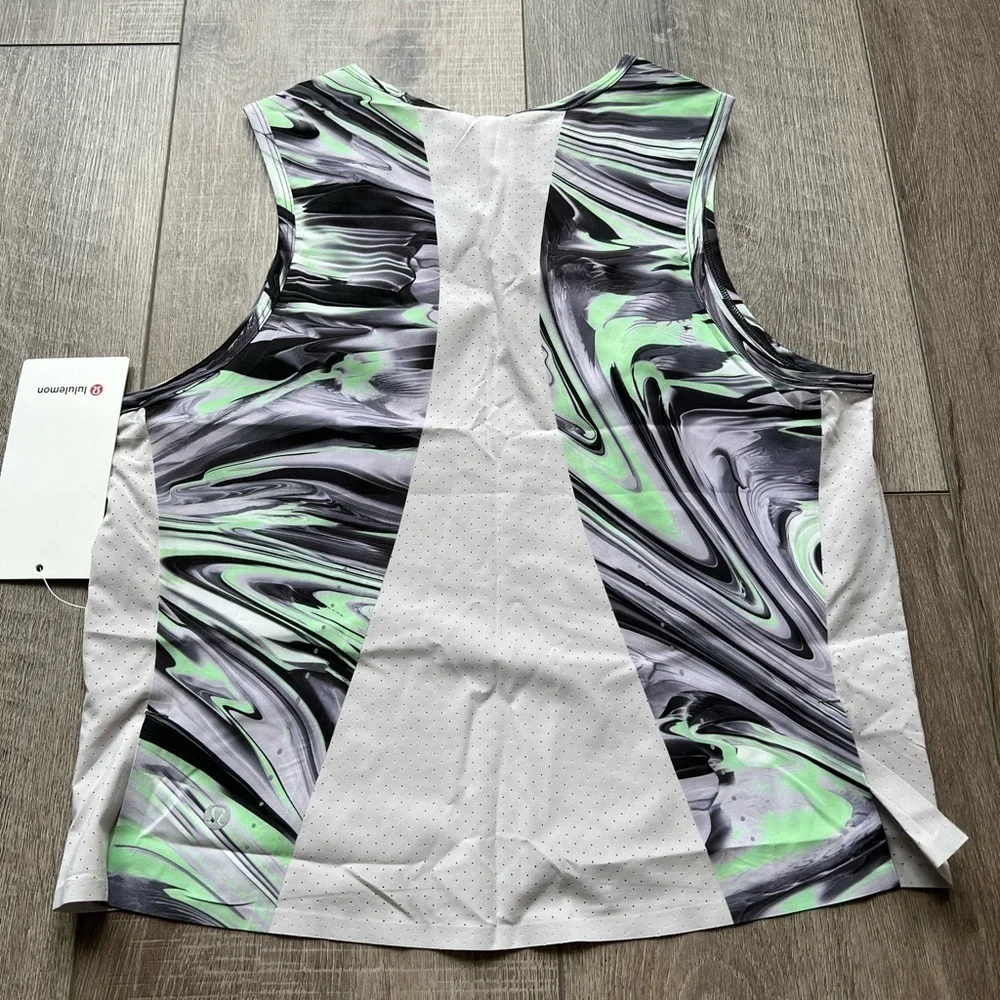 Lululemon Swift Ventilated Running Tank Top in Paint Glide Warp Multi